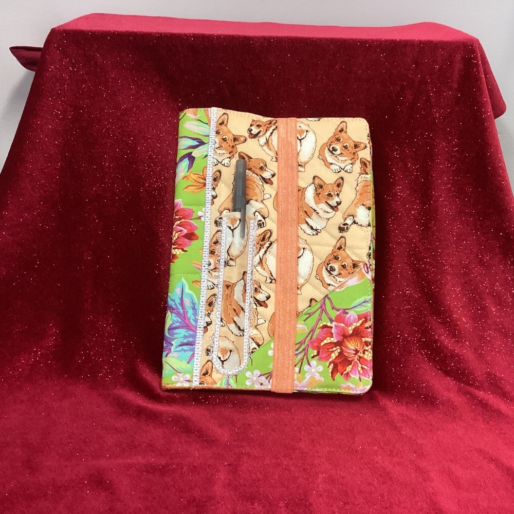 Embroidered notebook cover includes 5 x 7 notebook.  New